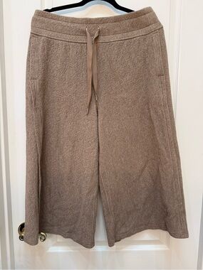 lululemon athletica Ribbed Wide-Leg Cropped Pants - Light Brown